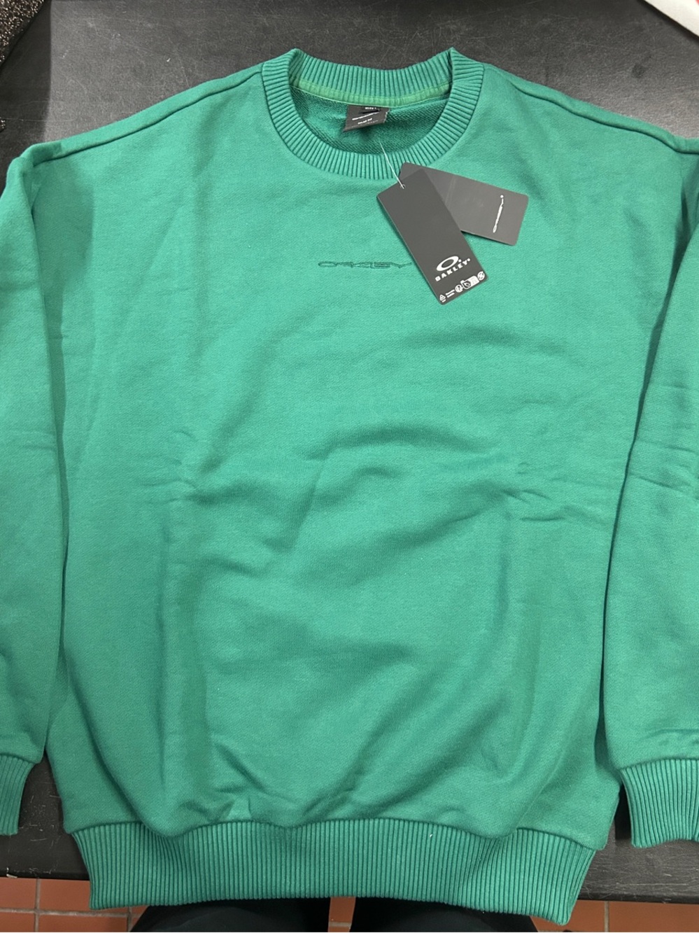 Oakley Men’s Crewneck Sweater in Teal Green
